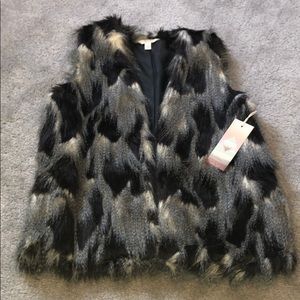 NWT faux fur vest